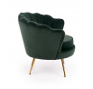 Křeslo AMORINITO, tmavě zelená/zlatá