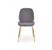 Jídelní židle K381, Šedá/Zlatá