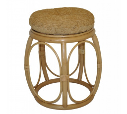 Ratanová taburetka široká medová polstr matylda béžový