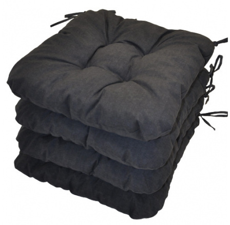 Sedák UNI barva tmavě šedý melír - set 4 kusy Sedák UNI barva tmavě šedý melír - set 4 kusy