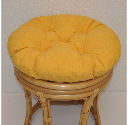 Polstr na ratanovou taburetku průměr 40 cm - žlutý melír Polstr na ratanovou taburetku průměr 40 cm - žlutý melír