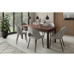 Sada stolu s židlemi RODOS 82 Tmavý ořech