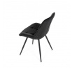 Jídelní židle, černá, látka, HC-T1130 BK2