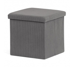 Taburet s úložným prostorem, šedá, manšestrová látka, TAB-471 GREY6