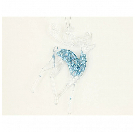 Sob, závěsná vánoční dekorace, barva modrá Sob, závěsná vánoční dekorace, barva modrá