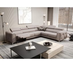 Rohová sedací souprava s funkcí , relax ORION I 325x255 cm - pravá, béžová