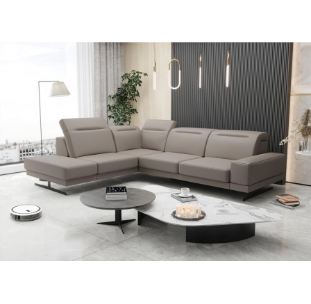 Rohová kožená sedací soupravaFIORE 265x220 cm - přírodní kůže - volitelná barva, levá