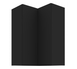 Horní skřínka SIENA - 60 x 60 GN-90 2F (90°), Černá mat/Černá mat