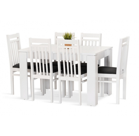 Jídelní set Dante 6 bílá/modrá Jídelní set Dante 6 bílá/modrá