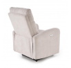 Elektricky polohovatelné a masážní křeslo CARINIO, Světle Béžová