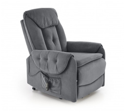 Elektricky polohovatelné křeslo HORTON, Šedý Mat Velvet Mavel 14