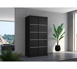 Posuvná skříň RIVA 100 Černá+Černá