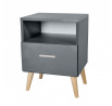 Noční stolek se zásuvkou LOGAN Gray