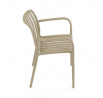 Zahradní židle plast, béžová, CT-X7029 CAP