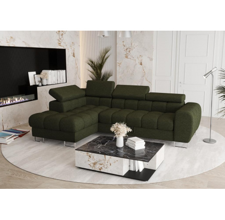 Rohová sedací souprava ASPEN MINI 260x170 cm - zelená , levá