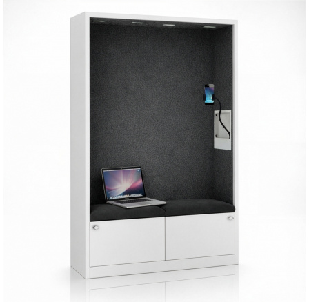 Sally 1150mm korpus Bílý - sedák Tmavě šedý