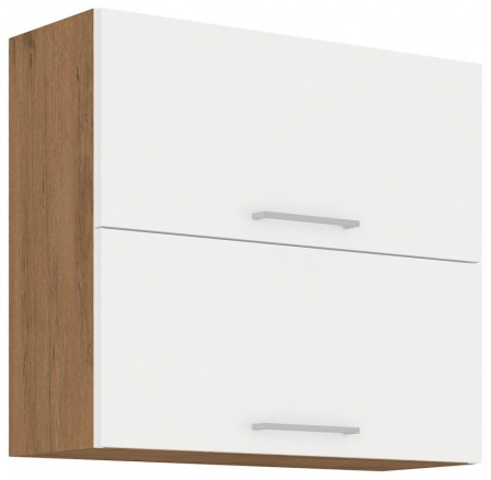 Kuchyňská horní skříňka VEGA 80GU72-2F, Dub lancelot/Bílý lesk Kuchyňská horní skříňka VEGA 80GU72-2F, Dub lancelot/Bílý lesk