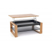 Konferenční stolek se zvedací deskou BETTY, Dub artisan/Černá