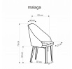 Jídelní židle MALAGA, Mavel 44/Stelar 54/Přírodní