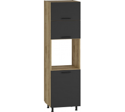Skříň do kuchyně VENTO DP-60/214, antracit/dub wotan