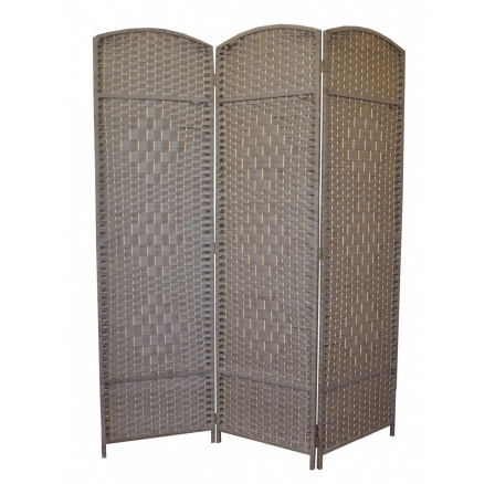 Paravan provázkový třídílný barva světle šedá