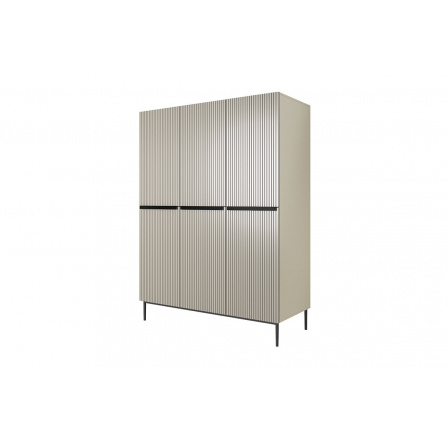 Skříň Nicole 150 cm se 2 skrytými zásuvkami - kašmír / černé nožky Skříň Nicole 150 cm se 2 skrytými zásuvkami - kašmír / černé nožky