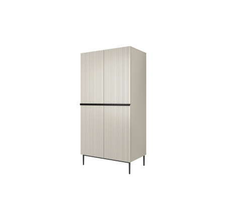 Šatní skříň Nicole, kašmír / černé nožky