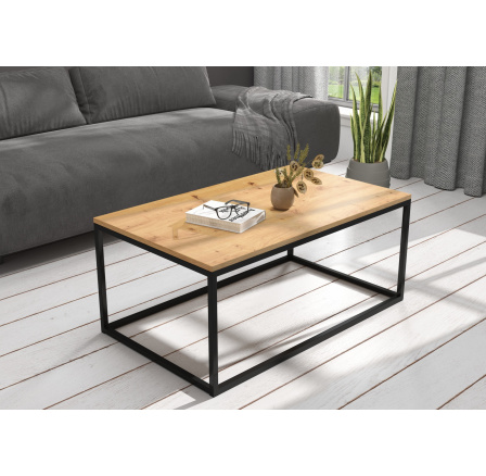 Konferenční stolek NARISA 100x60 Černý+Artisan