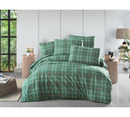 Povlak flanel Káro zelené 40x40