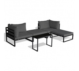 Zahradní sestava, kov, látka, šedá, AZ-L1761 GREY