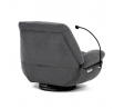 Polohovací křeslo, elektrické zabudované ovládání, šedá, látka, TV-7081 GREY2