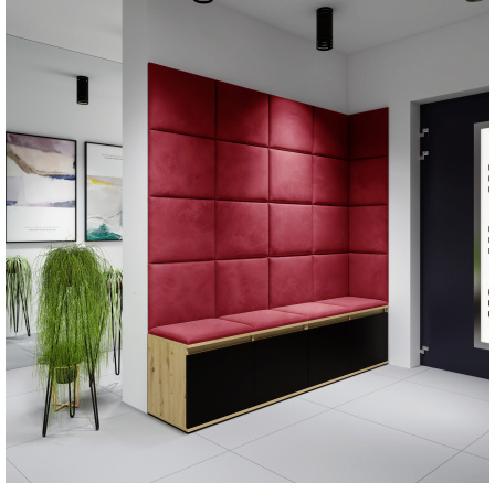 Předsíňová stěna EMI 3, Trinity 24/Artisan+černá Předsíňová stěna EMI 3, Trinity 24/Artisan+černá