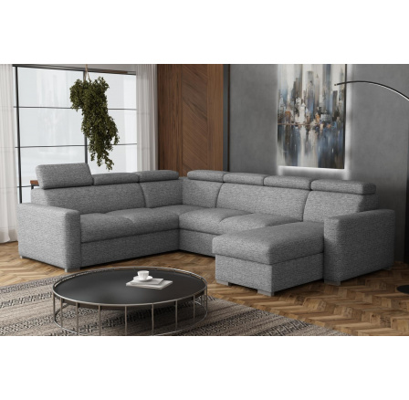 Sedací souprava Petrit U pravá Aragon šedá