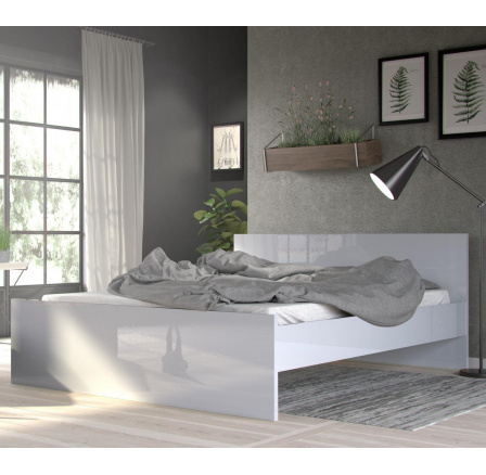 Postel Simplicity 210 160x200 cm bílý lesk