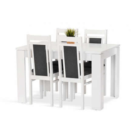 Jídelní set Akord 4 bílá/zelená Jídelní set Akord 4 bílá/zelená