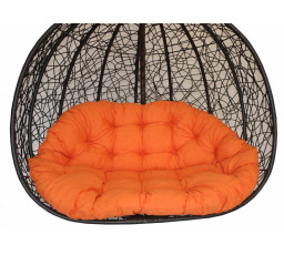 Polstr na závěsnou houpačku Double - látka oranžový melír