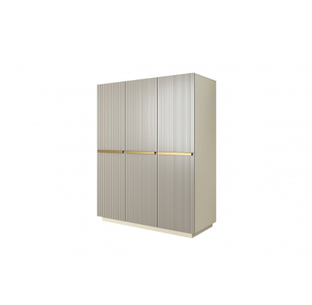 Šatní skříň Nicole, kašmír / zlaté úchytky