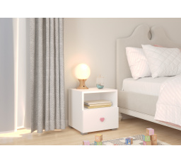 Noční stolek se zásuvkou EMI White Handle 3