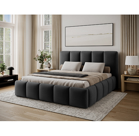 Bed Edvige+ wooden frame 140x200 Monolith 97 Not applicable 1