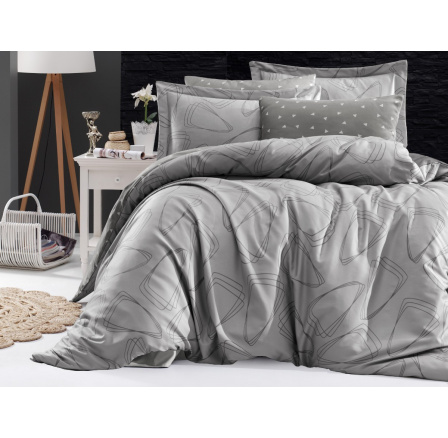 Francouzské povlečení Satén 200x200, 70x90cm Rovena grey Francouzské povlečení Satén 200x200, 70x90cm Rovena grey