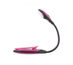 Lampička s klipem na čtení růžová