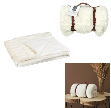 Kožešina Furry 120x150cm bílá s úchytem