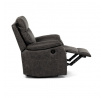 Polohovací křeslo, elektrické zabudované ovládání, hnědá, látka vintage, TV-4094 COF3