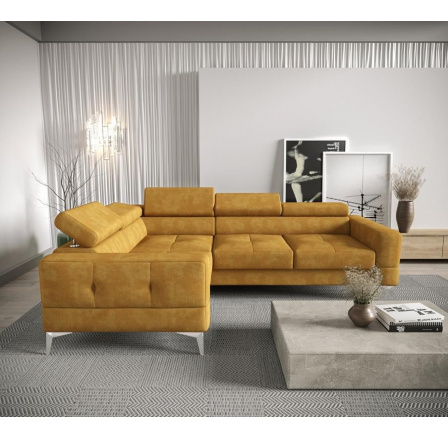 Rohová sedací souprava TOSCANIA 250x180 - žlutá , levá