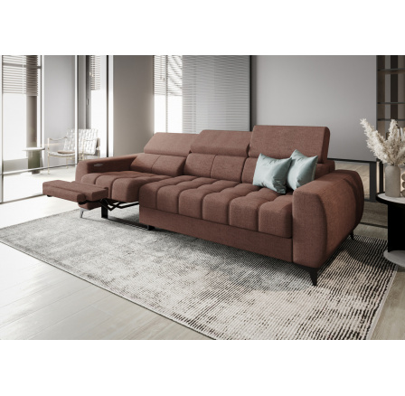 Sofa PORTO III , relax 263 cm - starorůžová ,Levá strana