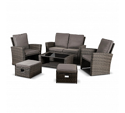 Sada Zahradního Nábytku DELGADO Šedá