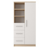 Regál OMEGA III - 05, Dub Sonoma/Bílá