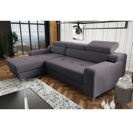 Rohová sedací soustava Darina Premium L tmavě šedá Rohová sedací soustava Darina Premium L tmavě šedá