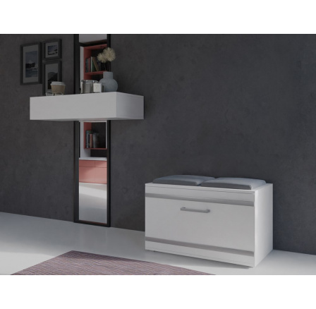 Botník GRANÁT, Bílá/Šedá Botník GRANÁT, Bílá/Šedá