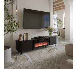 Tv komoda VOLARE TV 200 EF, černý mat/ černá